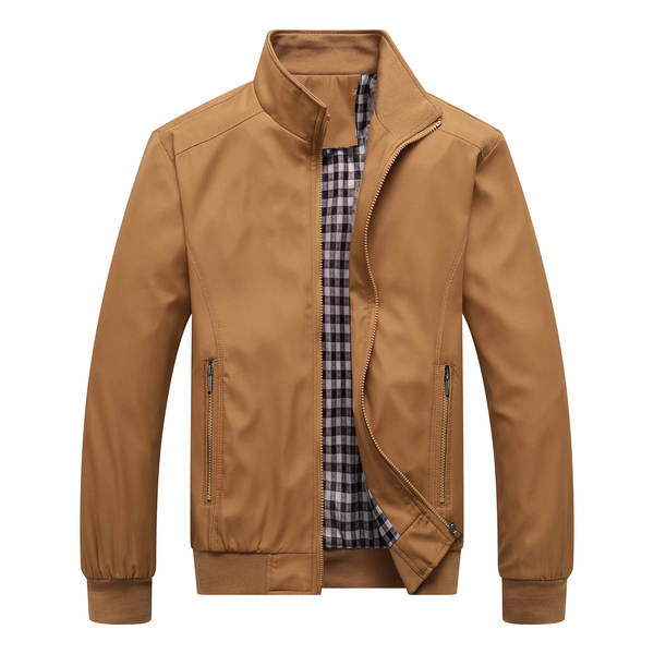 Jaqueta masculina 2025 nova coleção primavera outono casual transfronteiriço estilo coreano piloto aviador com zíper