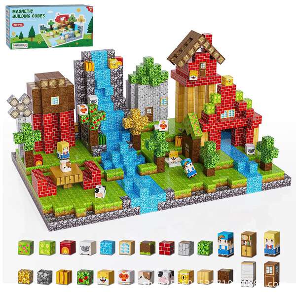 Amazon Magnetic Buiding Cubes Brinquedos de Construção Magnética