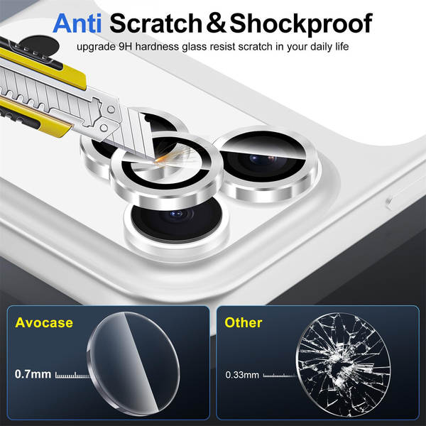 Para o iPhone 17 Pro Max lente de câmera protector de película de vidro estilizado película de alumínio cobertura de tela de liga
