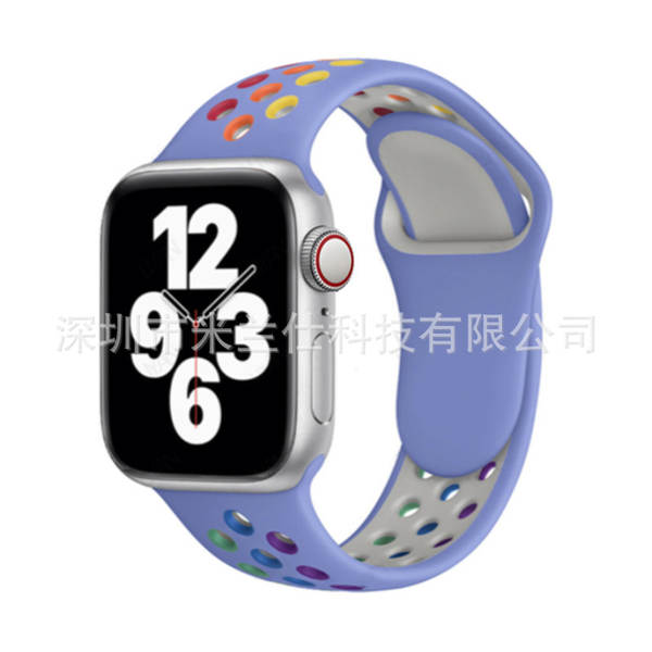 Pulseira esportiva de silicone nike dupla cor S11 compatível com apple iwatch 6 7 8 9 10 SE