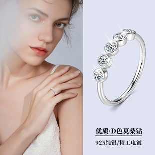 Comércio exterior transfronteiriço atacado luxuoso ovos de pomba 5K diamantes anéis de ovos de pomba mulheres moda superior 925 prata pura