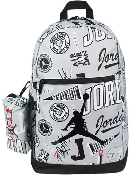 Mochila infantil Nike Jordan com zíper e padrão fashion clássico DJ5649-014