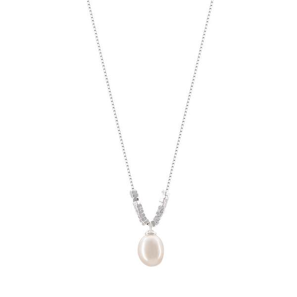 S925 Prata pura de prata quebrada de água doce natural pérola colar colarinho feminino de centenas de peças de luxo de luxo avançado