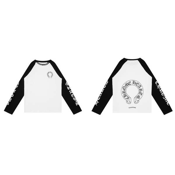 Camiseta de algodão transfronteiriço Chrome Heart Crown Camiseta de algodão transfronteiriço para homens e mulheres
