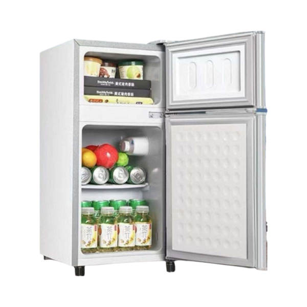 Pequeno frigorífico para aluguel doméstico congelado mini frigorífico de duas portas de baixo consumo de energia