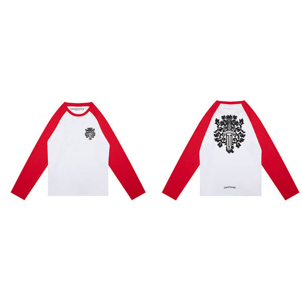 Camiseta de algodão transfronteiriço Chrome Heart Crown Camiseta de algodão transfronteiriço para homens e mulheres