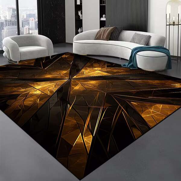 Tapete de veludo cristal minimalista para sala, tapete simples com linhas, passadeira para sofá e mesa de chá, tapete para quarto e escritório, absorvente