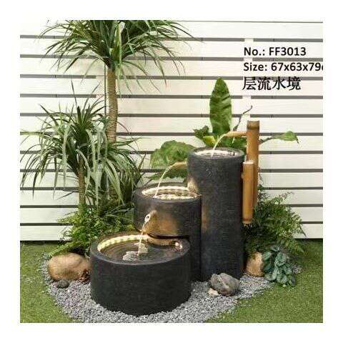 Fonte de água de luxo de estilo europeu moderno sala de estar decoração de paisagem de água circular porta-malas de aterrissagem de humidificador