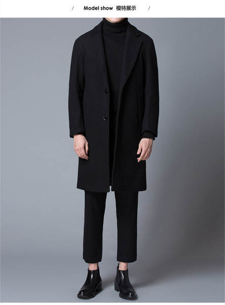 Casaco de lã inverno masculino