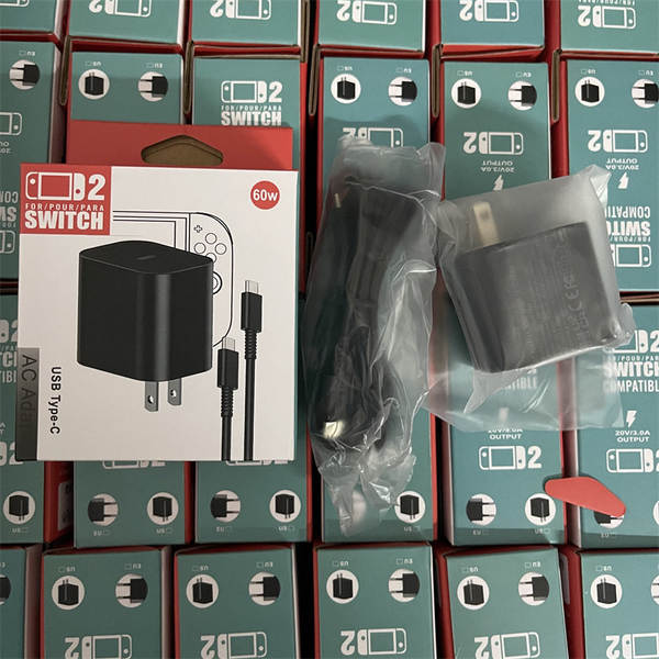Novo Switch2 Host Neutral PD Carregador NS2 Jogo Adaptador de alimentação do motor 60W Carregador Rápido