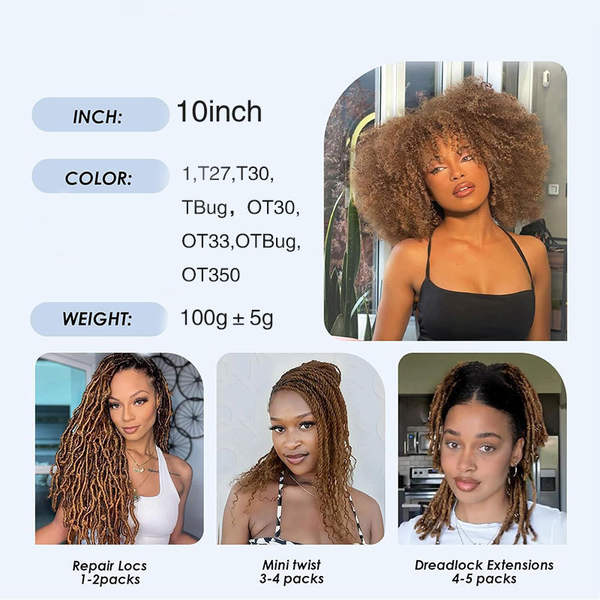 Fashion hair Afro Twist Kinky Curly Braided Locs