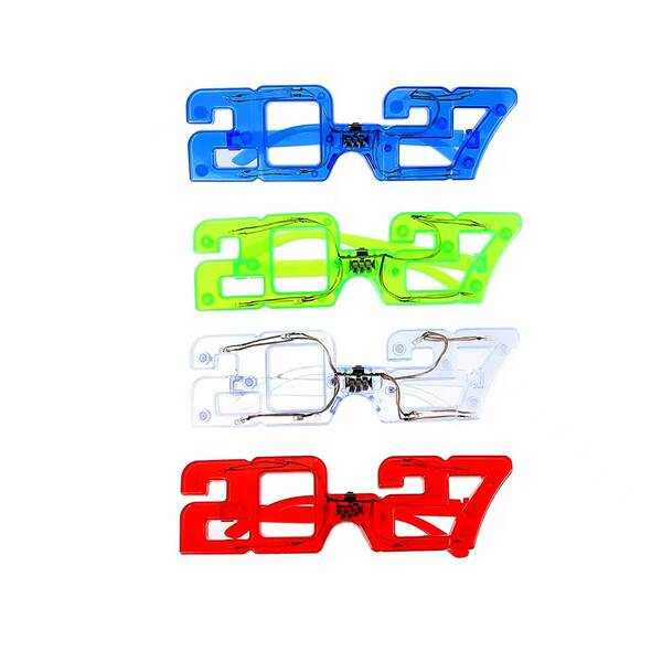 Lentes transfronteiriças do Ano Novo 2027 LED lentes digitais de flash bar festa de festa de brinquedos de brinquedo