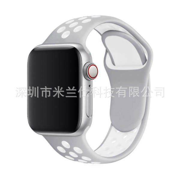 Pulseira esportiva de silicone nike dupla cor S11 compatível com apple iwatch 6 7 8 9 10 SE