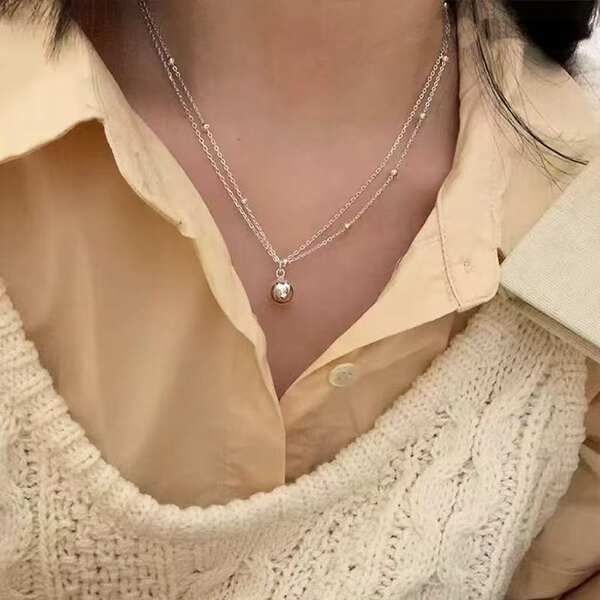 S925 Puro Prata Borboleta Colar Mulheres Pequenos Design Simples Delicioso doce e luxuoso Cadeia de cordão de serpente Sensor avançado
