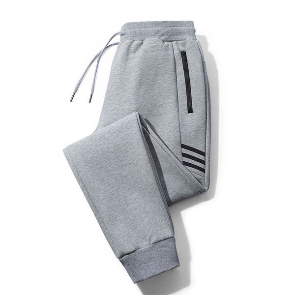 Calça de moletom masculina estilo coreano reta casual comprida solto com punho esportivo atacado