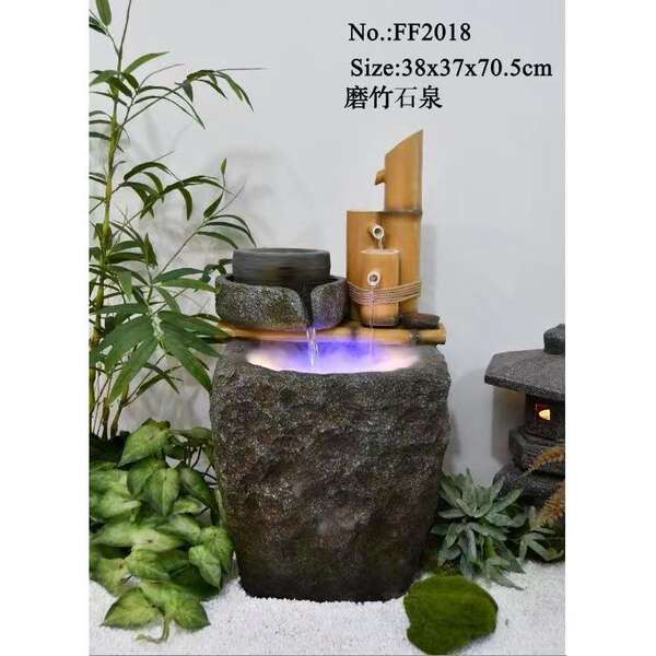 Fonte de água de luxo de estilo europeu moderno sala de estar decoração de paisagem de água circular porta-malas de aterrissagem de humidificador