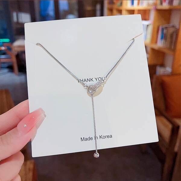 Colar feminino em titânio aço luxo não desbota versátil pendente sofisticado design exclusivo minimalista corrente clavícula acessório importação