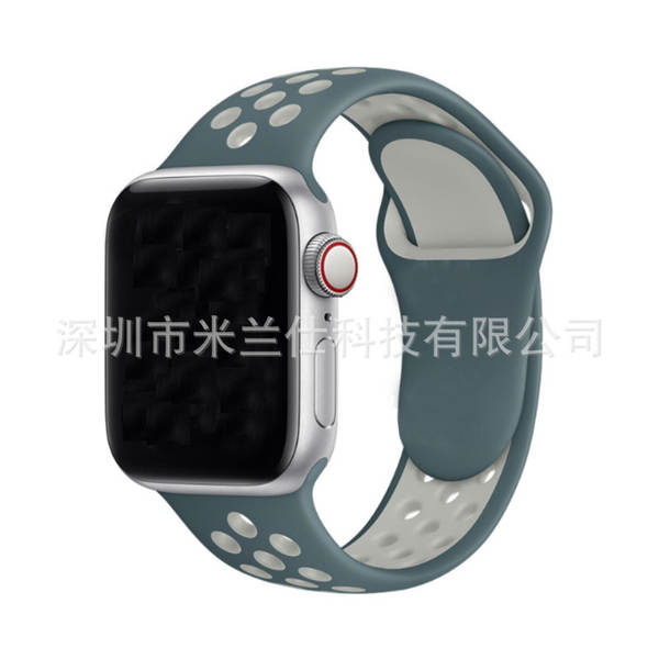 Pulseira esportiva de silicone nike dupla cor S11 compatível com apple iwatch 6 7 8 9 10 SE