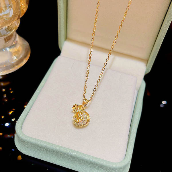 Colar feminino em titânio aço luxo não desbota versátil pendente sofisticado design exclusivo minimalista corrente clavícula acessório importação