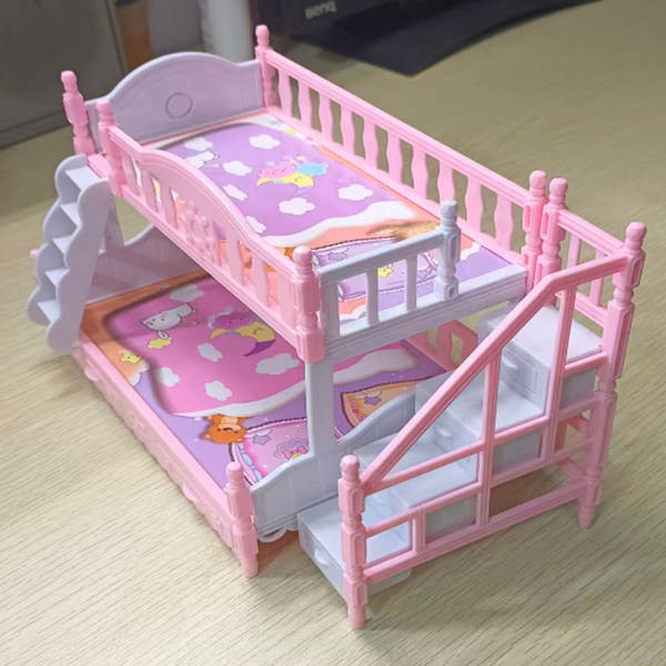 Assemblar brinquedos boneca cama em casa simulação pequena mobília boneca casa princesa papel brinquedos de menina