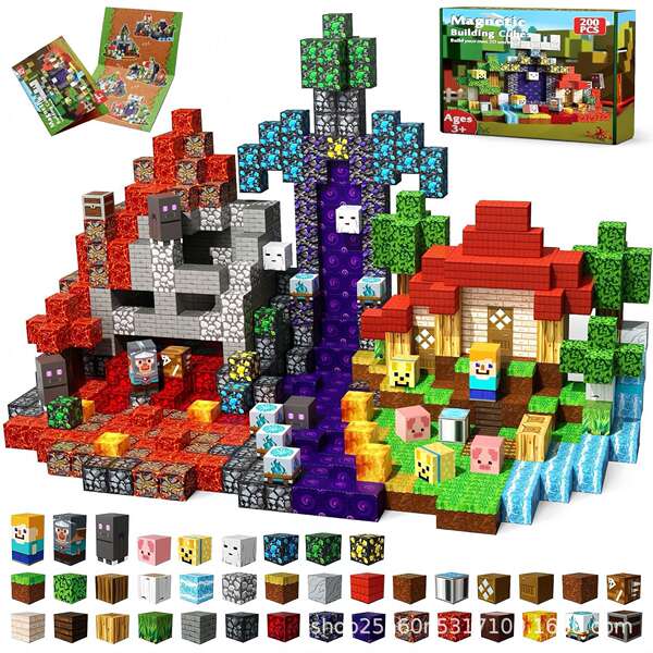 Amazon Magnetic Buiding Cubes Brinquedos de Construção Magnética