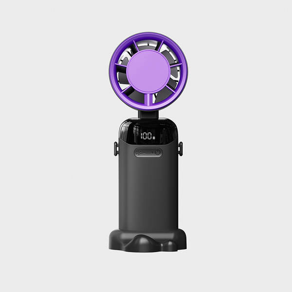 Ventilador Portátil USB com Resfriamento Semicondutor, Display Digital, Dobrável e à Prova de Água
