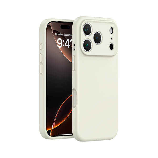 Aplicável ao iPhone 17 PROMAX Telemóvel Capa de silício líquido poros Apple 17 com botão de proteção contra queda AI