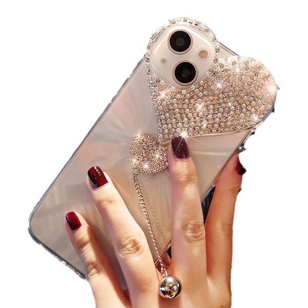 Aplicável ao iPhone 17 Capa de celular criativa de amor 16 Promax Apple 15 Capa de proteção 14 Luxo de moda