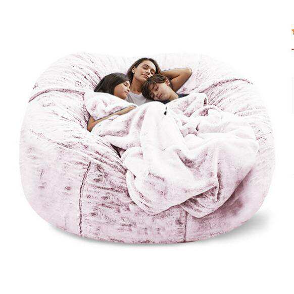 Capa sofá preguiçoso feijão saco puf almofada sofá-cama duplo pequeno sofá redondo requer enchimento próprio