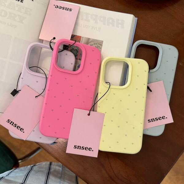 Silicone líquido cor pura amor Apple 17 telemóvel casca para iPhone 14promax novo anti-queda 13 menina