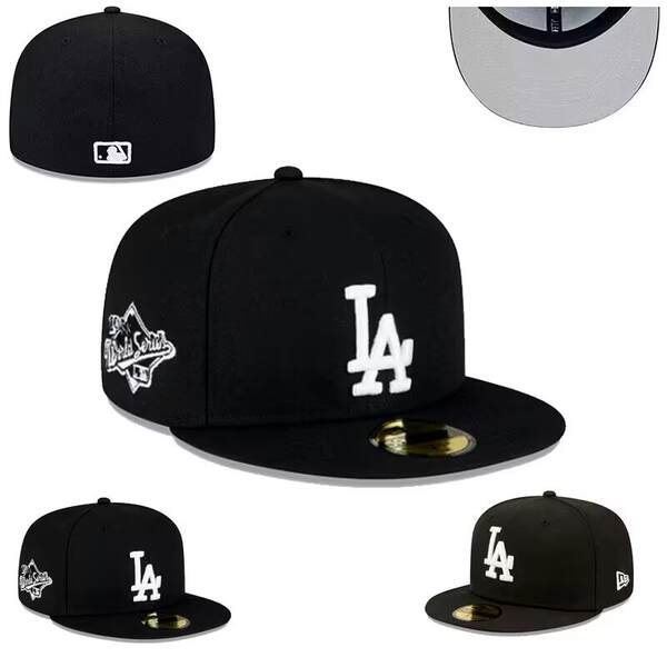 Chapéu de beisebol totalmente fechado, não ajustável, novo chapéu de beisebol hip-hop da liga americana