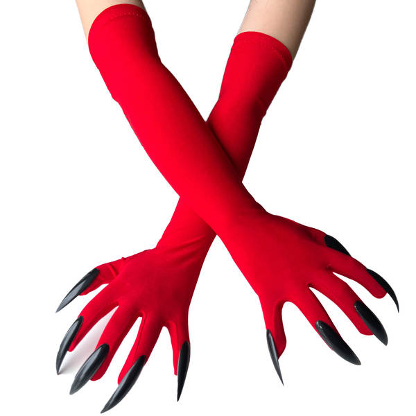 47 centímetros longas luvas de Halloween vestido com luvas longas cosplay luvas de Halloween