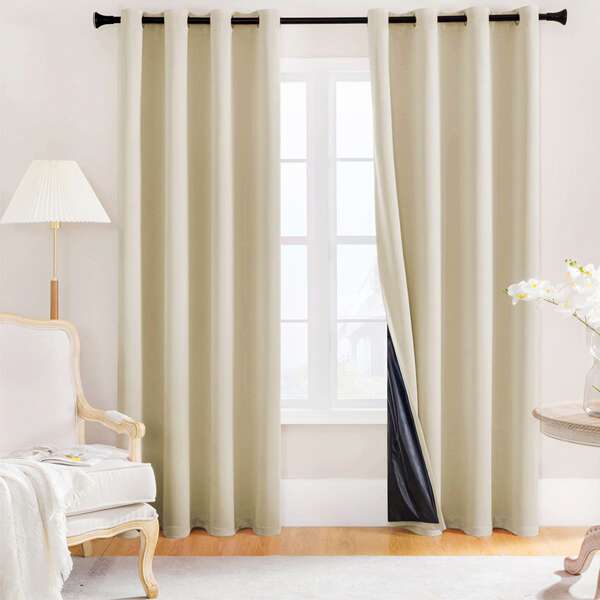Cortinas de comércio exterior transfronteiriças de tela de tecido da Ásia do Sul totalmente cobertas Amazon temu explosão impermeável cortinas de isolamento puro acabado