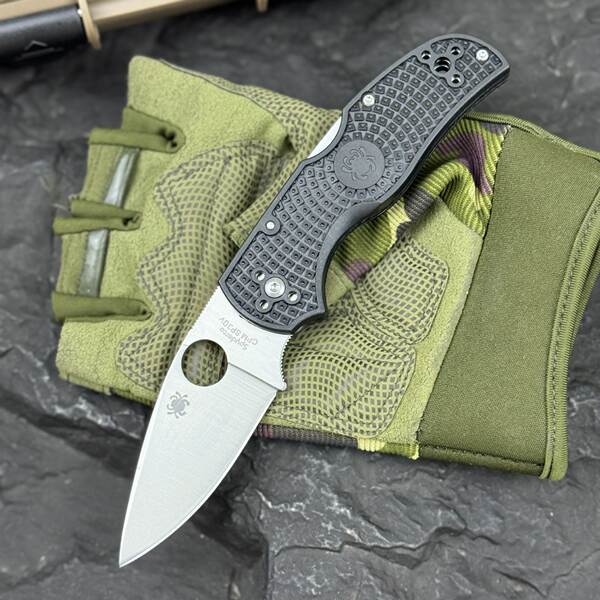 Armadilha de fibra de carbono Spider C41 VG10 Armadilha de fio de caça de campo ao ar livre Tactical Defensive Pocket EDC Tools Knife