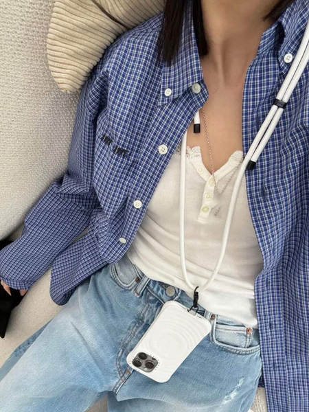 Versão correta do MIU Muji 25fw Outono Inverno novo modelo de tintas finas com mangas compridas camisa de estilo acadêmico diretamente do fabricante