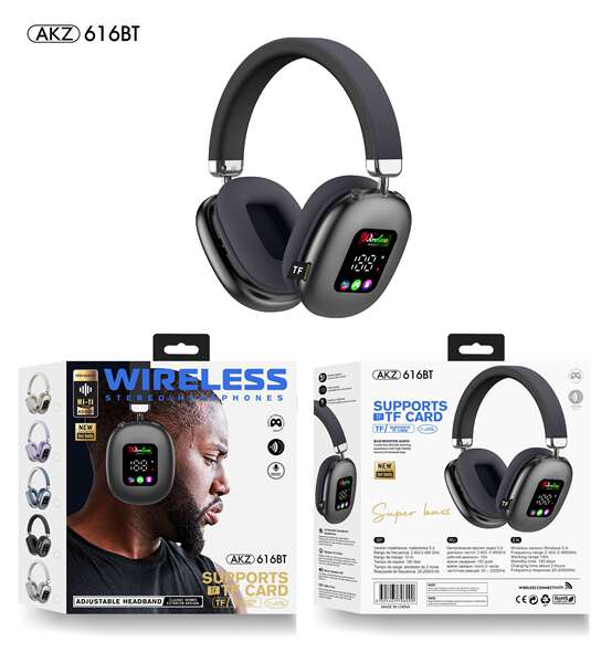 AKZ MAX600 é o novo fone de ouvido sem fio Bluetooth com tela digital RGB