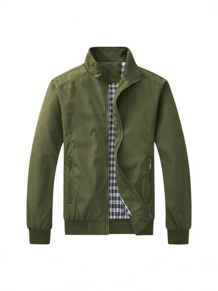 Jaqueta masculina 2025 nova coleção primavera outono casual transfronteiriço estilo coreano piloto aviador com zíper