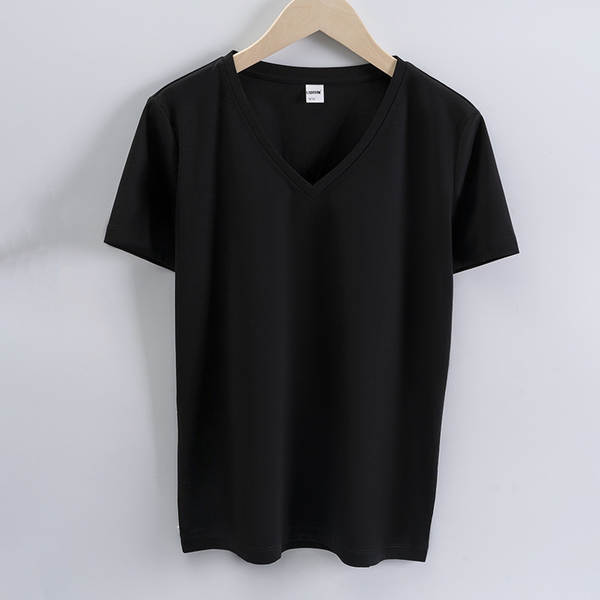 Camiseta feminina de algodão curta