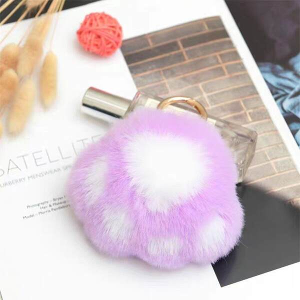 Pendente de Unha de Gato Peludo para Bolsa