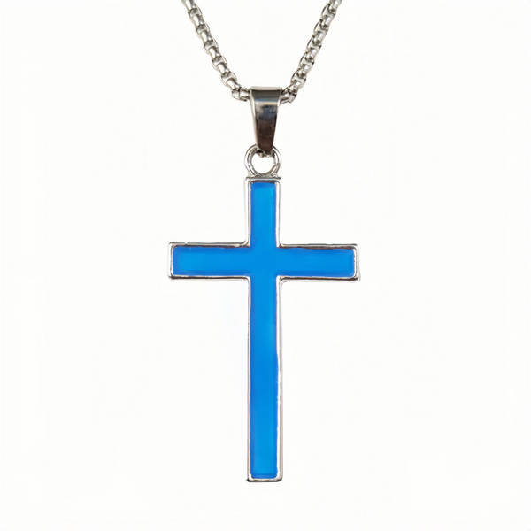 Transfronteiriço Amazônia explosivo noite cruz colar colar colar suíte masculino e feminino elegante colar colar brilhante