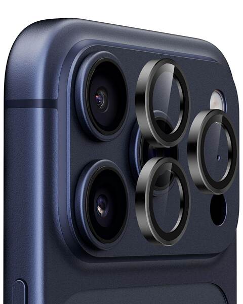 Filme de vidro estilizado para iPhone 17 Pro Max, proteção de tela de alumínio com 1 pedaço