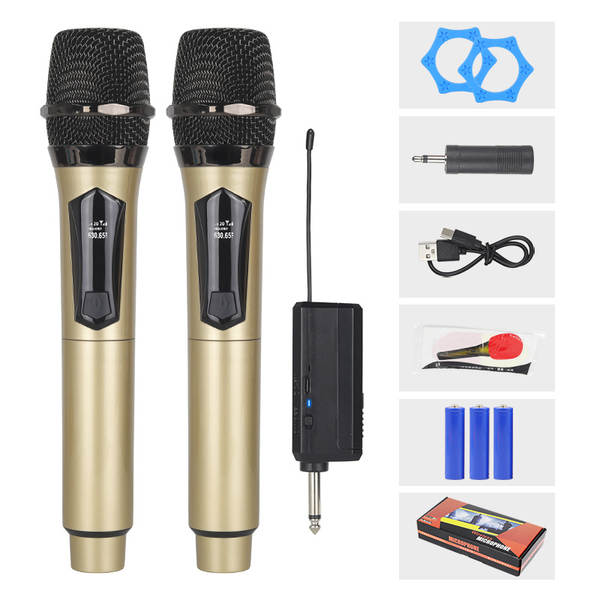 Carregador de microfone sem fio para duas casas de cartão de som KTV palco de transmissão ao vivo K-Song V-Song profissional portátil
