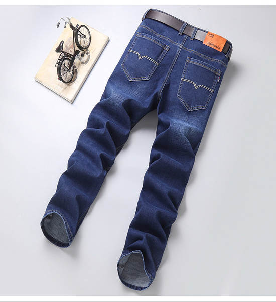 Fabricante de vendas diretas de jeans masculinos de primavera e verão de luxo boa qualidade resiliente negócios de lazer homens jeans calças longas