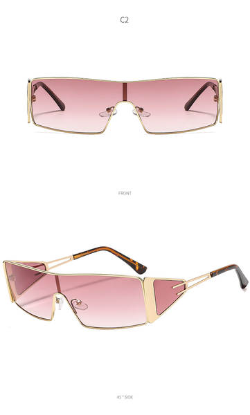 Óculos de sol quadrado estilo europeu e americano novo modelo conectado personalizado versátil street wear influencer mesma tendência óculos escuro trendy