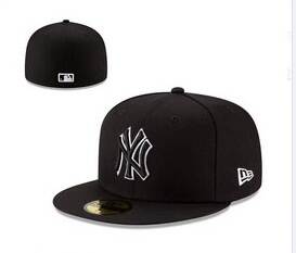 Chapéu de beisebol totalmente fechado, não ajustável, novo chapéu de beisebol hip-hop da liga americana