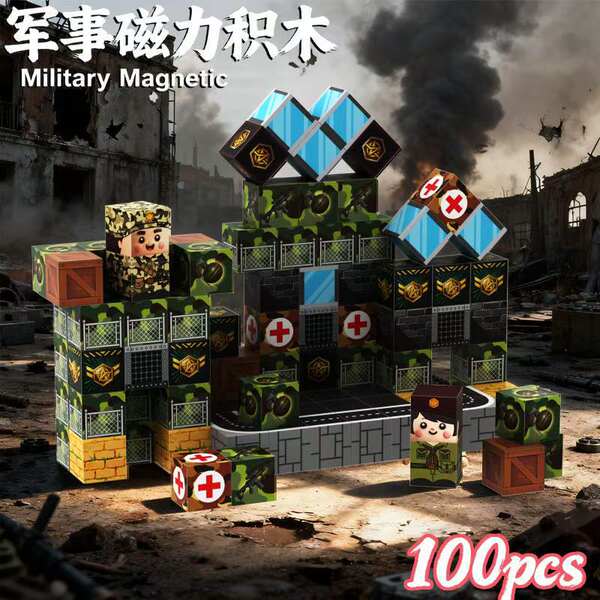 Amazon Magnetic Buiding Cubes Brinquedos de Construção Magnética