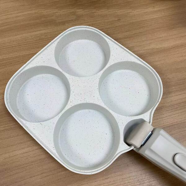Cozinheiro de ovos multi-funcional de quatro buracos desmontável transfronteiriço de grão de trigo sem adesivo de cozinha multi-funcional de fundo plano universal
