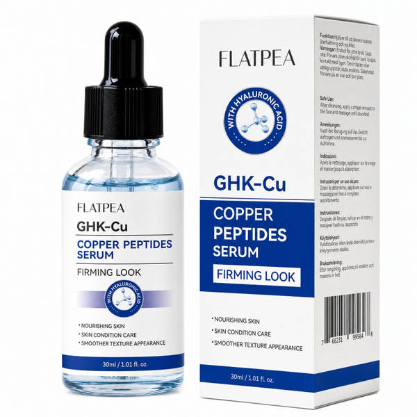 Transfronteiriço GHK-Cu Cerâmica de Cobre Azul para o Rosto Serum para Iluminar a Pele