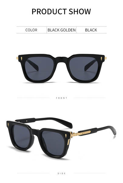 2025 Novo modelo europeu-americano de moda de vidro de metal de vento punk óculos de sol para homens sensível ao ar livre óculos de condução transfronteiriços