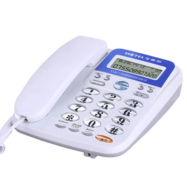 Bottle T121 telefone fixo de escritório para clientes de telefone doméstico com interfaces duplas para chamadas telefônicas